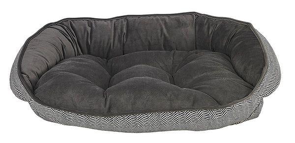 Bowsers Crescent Dog Bed - Herringbone