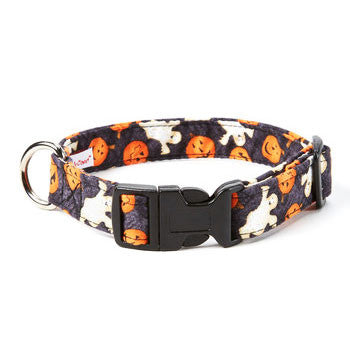Elmo's Closet Jack O Lanterns & Ghosts Dog Collar