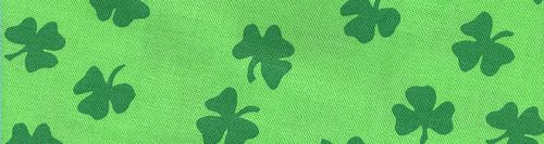 Elmo's Closet Bold Shamrocks Light Green Dog Collar