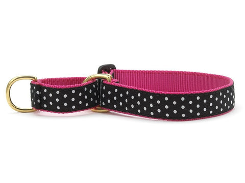 Up Country Black & White Dots Martingale Dog Collar