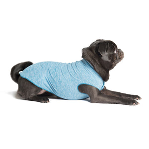 Gold Paw Sun Shield Dog Tee - Ocean Heather