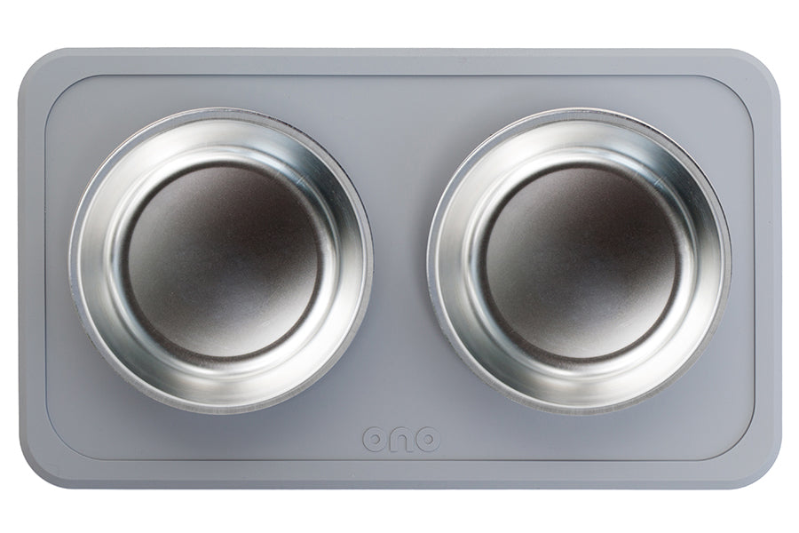 The Great Bowl Double Pet Feeder - Charcoal