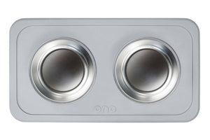 The Good Bowl Double Pet Feeder - Cool Gray