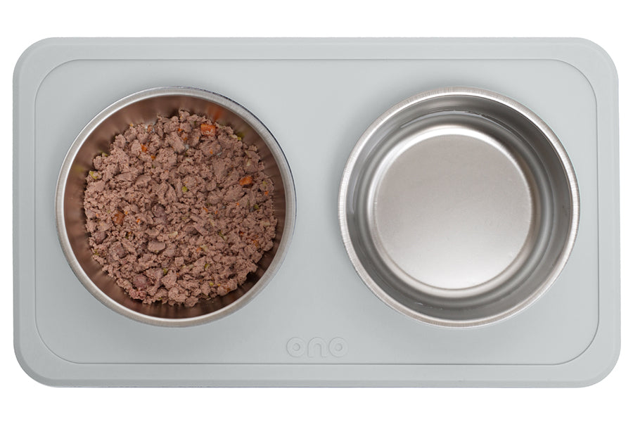 The Great Bowl Double Pet Feeder - Cool Grey