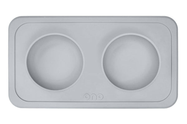 The Good Bowl Double Pet Feeder - Cool Gray