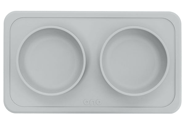 The Great Bowl Double Pet Feeder - Cool Grey