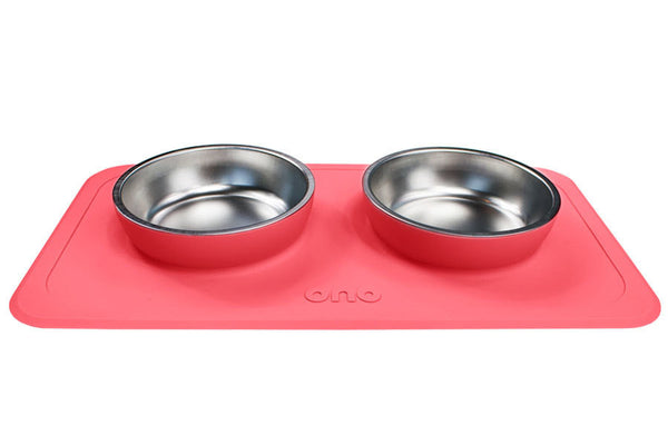 The Good Bowl Double Pet Feeder - Coral