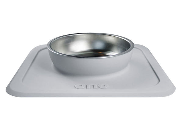 The Good Bowl Single Pet Feeder 16 oz - Cool Gray