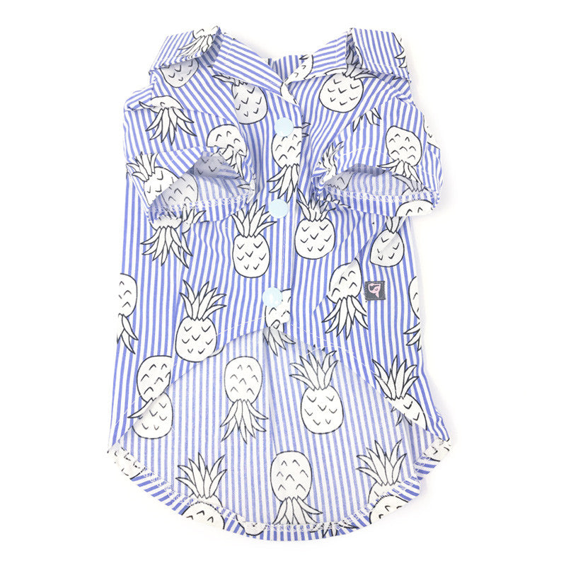 Pineapple Dog Shirt - Blue