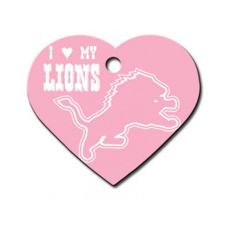 pink detroit lions dog collar
