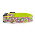 Up Country Pink Palms Dog Collar
