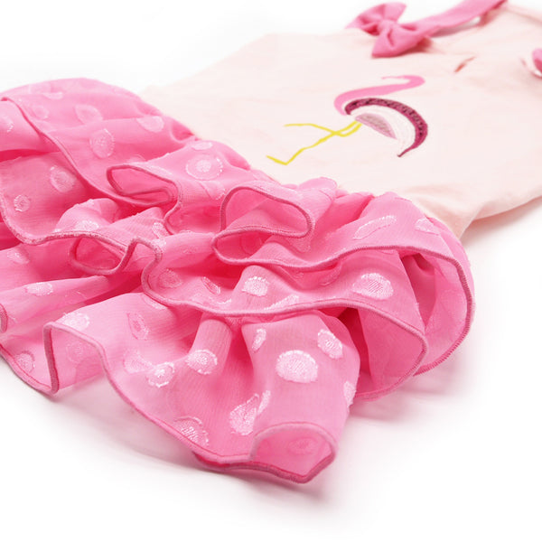 Super Sequins Pink Flamingo Dog Dress
