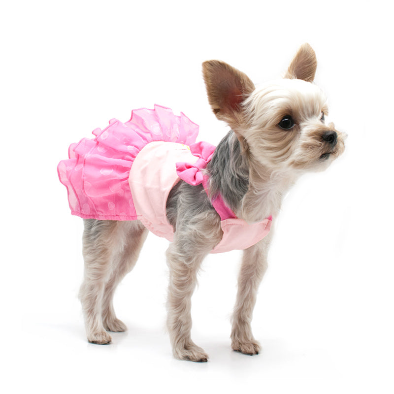 Super Sequins Pink Flamingo Dog Dress
