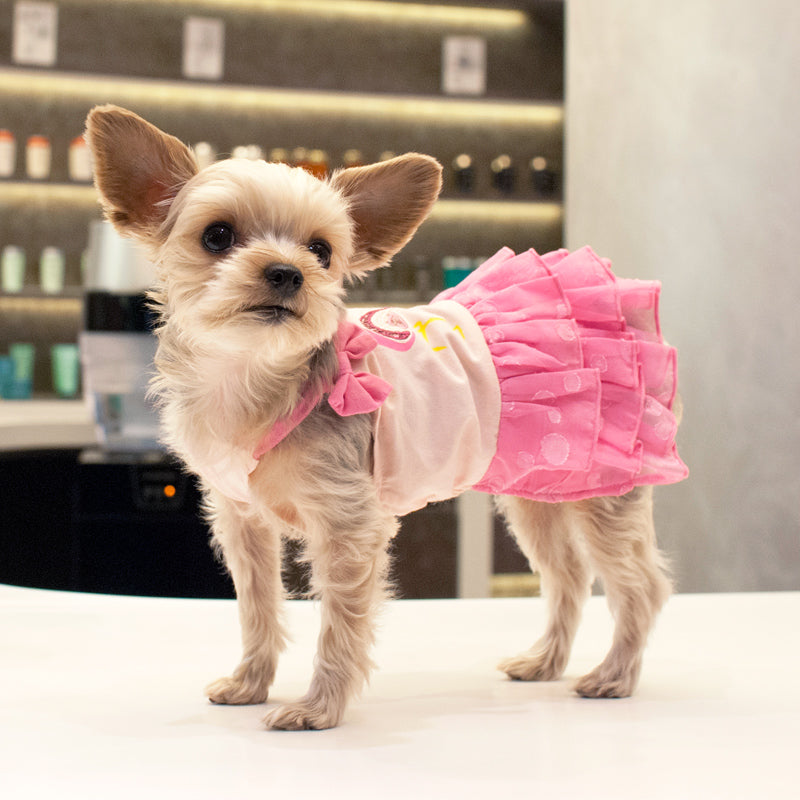 Super Sequins Pink Flamingo Dog Dress
