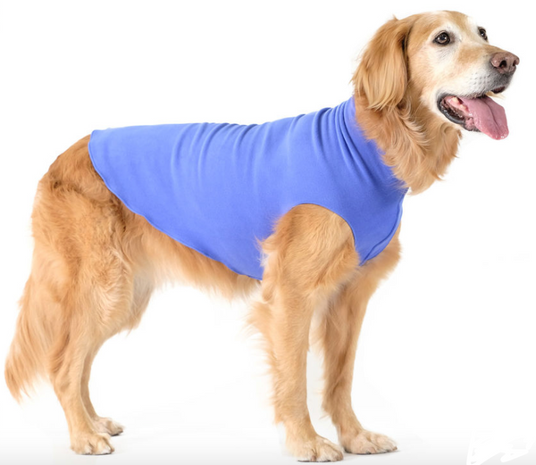 Gold Paw Stretch Fleece Dog Coat - Cornflower Blue