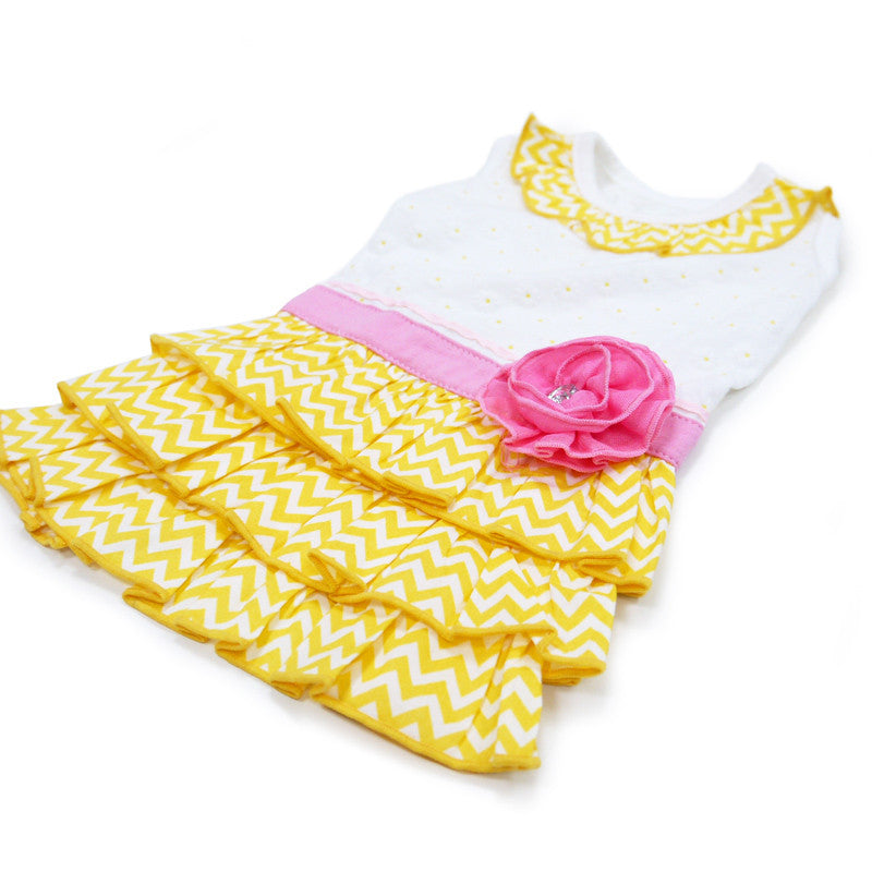 Dogo Sunshine Chevron Dog Dress