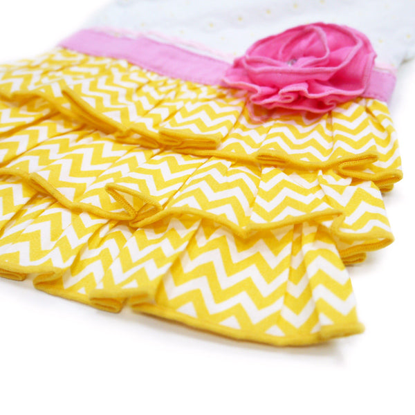 Dogo Sunshine Chevron Dog Dress