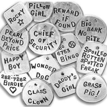 Fetching Tags Hand Stamped Dog Tag - Create Your Own