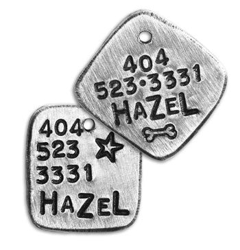 Fetching Tags Hand Stamped Dog Tag - Top Taglines