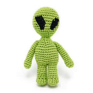Alien Crochet Dog Toy with Squeaker