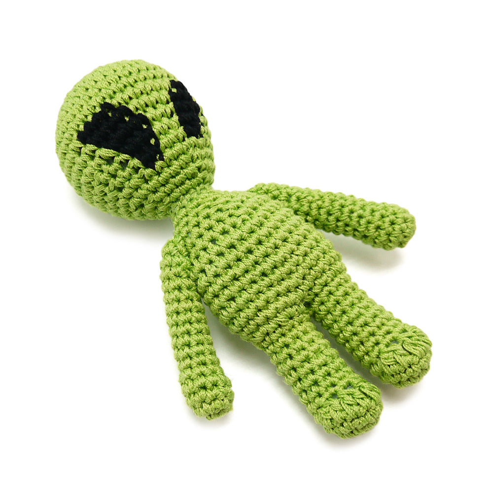 Alien Crochet Dog Toy with Squeaker