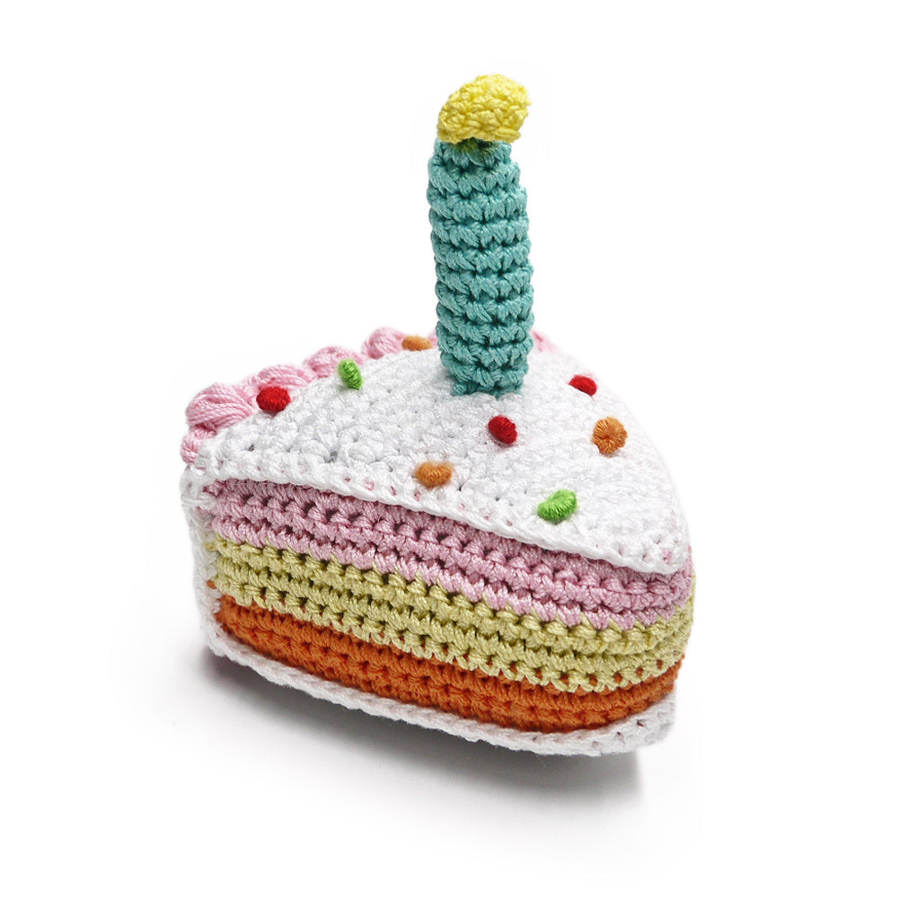 Birthday Cake Small Dog Toy with Squeaker