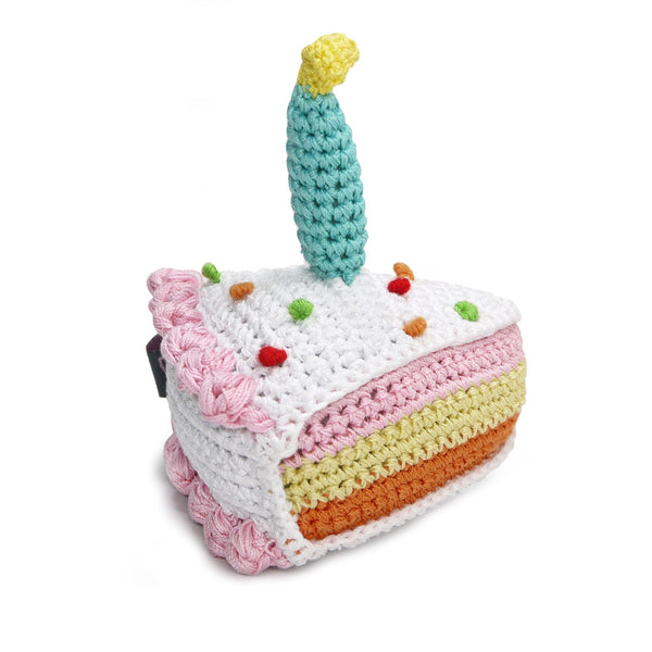 Birthday Cake Small Dog Toy with Squeaker