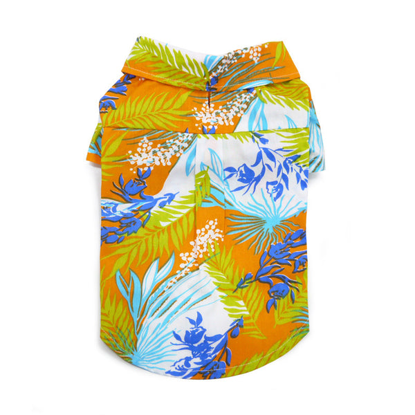 Tropical Island Dog Shirt - Orange