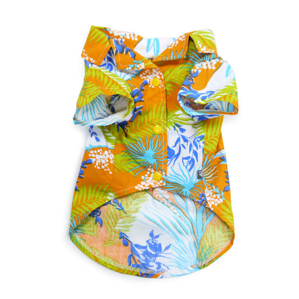 Tropical Island Dog Shirt - Orange