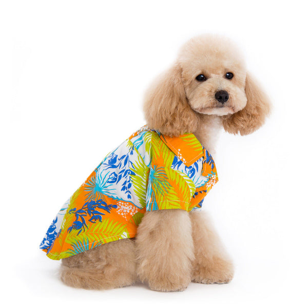 Tropical Island Dog Shirt - Orange