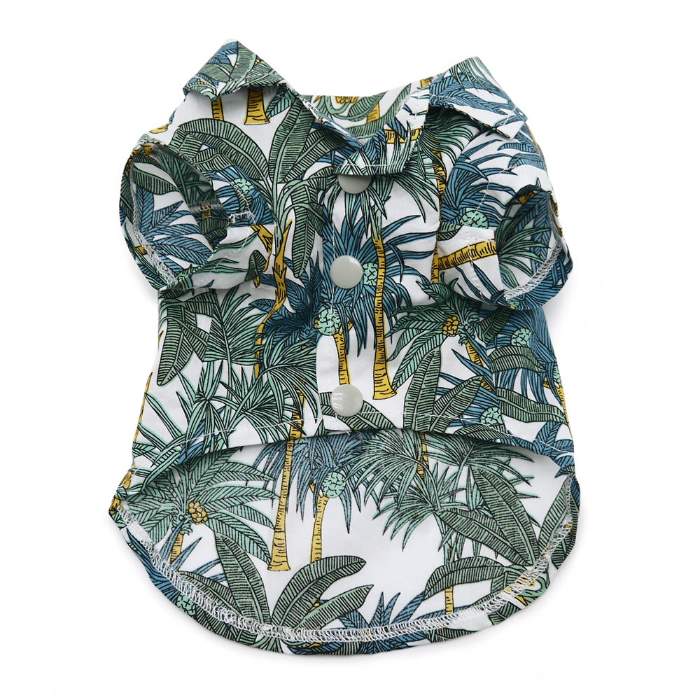 Tropical Leaf Hawaiian Style Dog Shirt