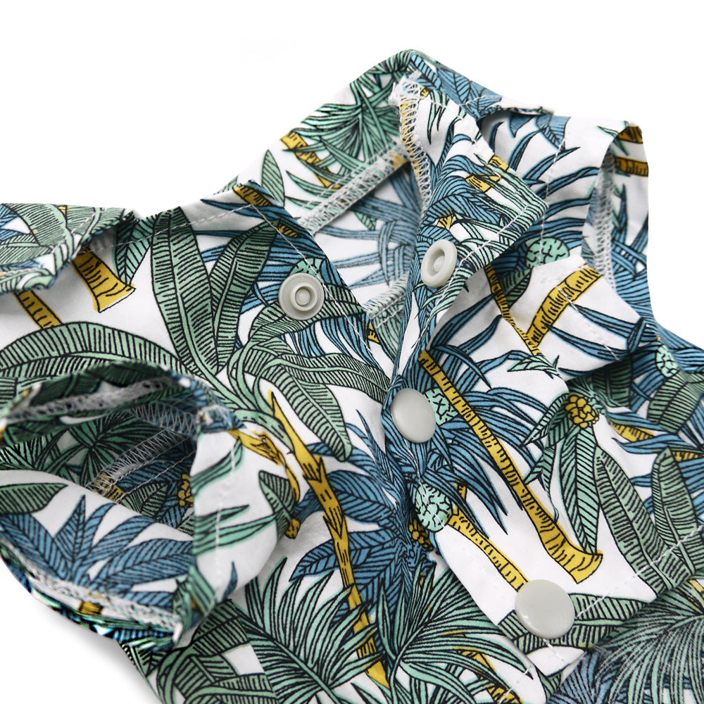 Tropical Leaf Hawaiian Style Dog Shirt