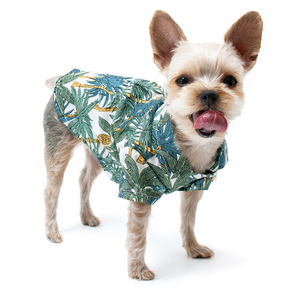 Tropical Leaf Hawaiian Style Dog Shirt