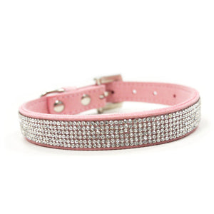 Pink Velvet Dog Collar Soft & Luxurious Pet Accessories 