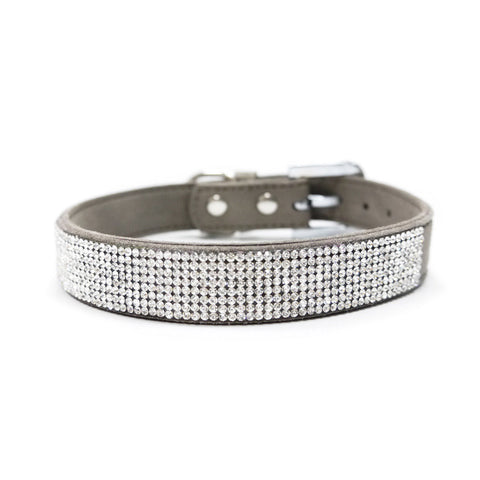 VIP Bling Dog Collar - Gray