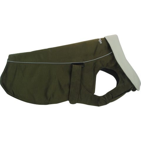 Red Dingo Perfect-Fit Warm Coat For Dogs - Olive Green