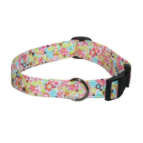 Elmo's Closet Watercolor Garden Dog Collar